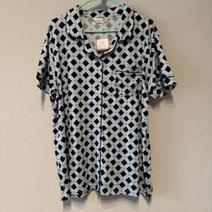NWT The Royal Standard Women’s Bombay Pattern Pajama Button Up Top | Size XXL